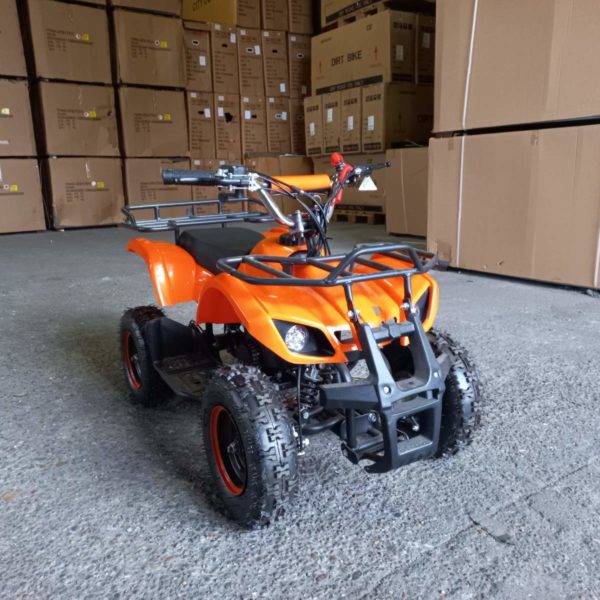 50cc kétütemű gyerek quad KXD M7 benzines, berántós, narancs sárga - Image 4